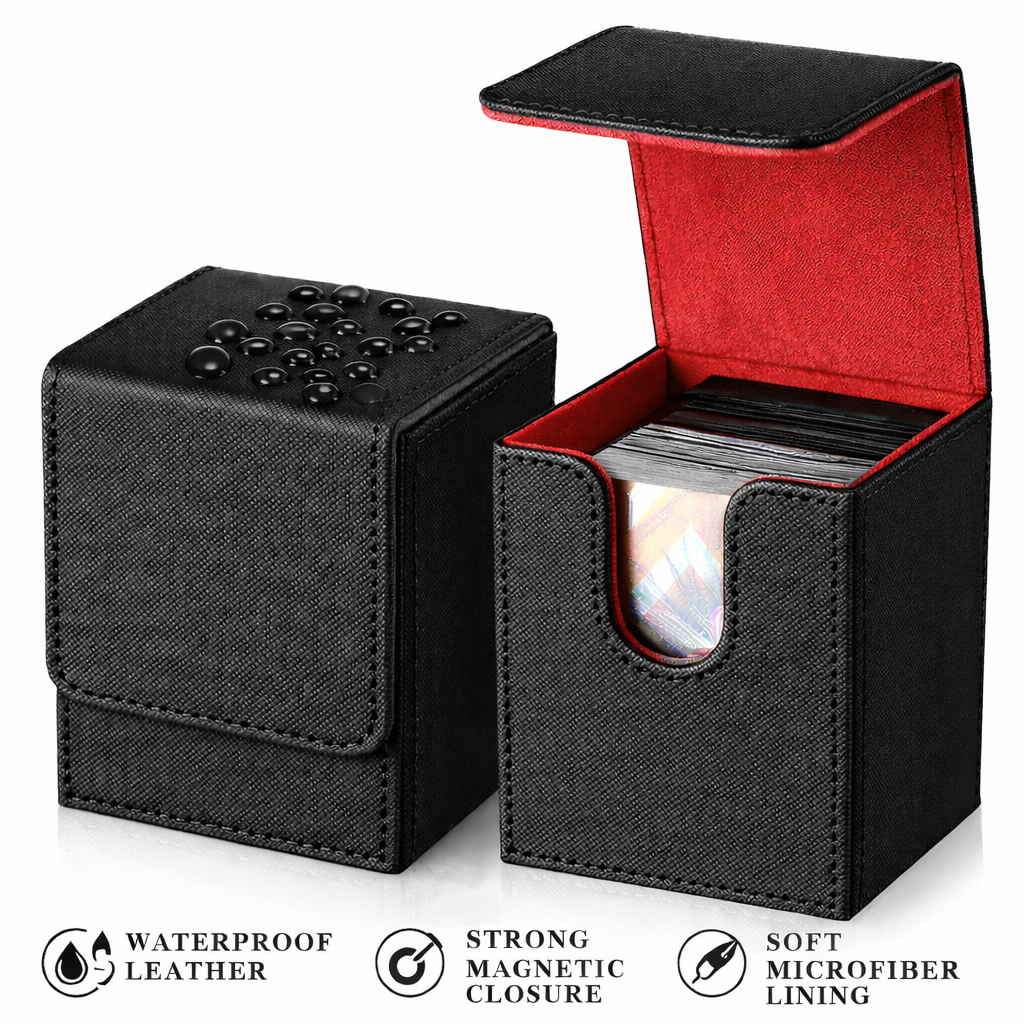 Premium Leather Magnetic Deck Box – Trading Card Storage Case