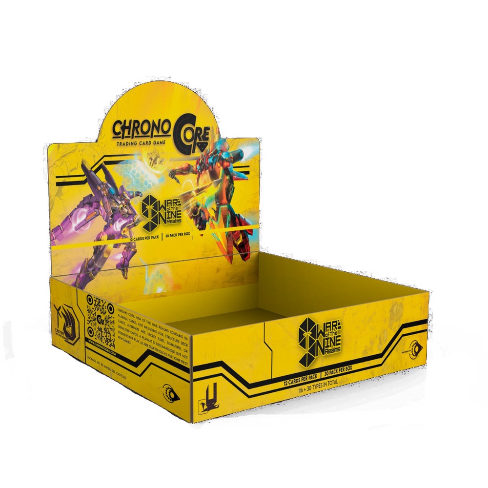 Chrono Core War of the Nine Realms sealed display case for booster boxes