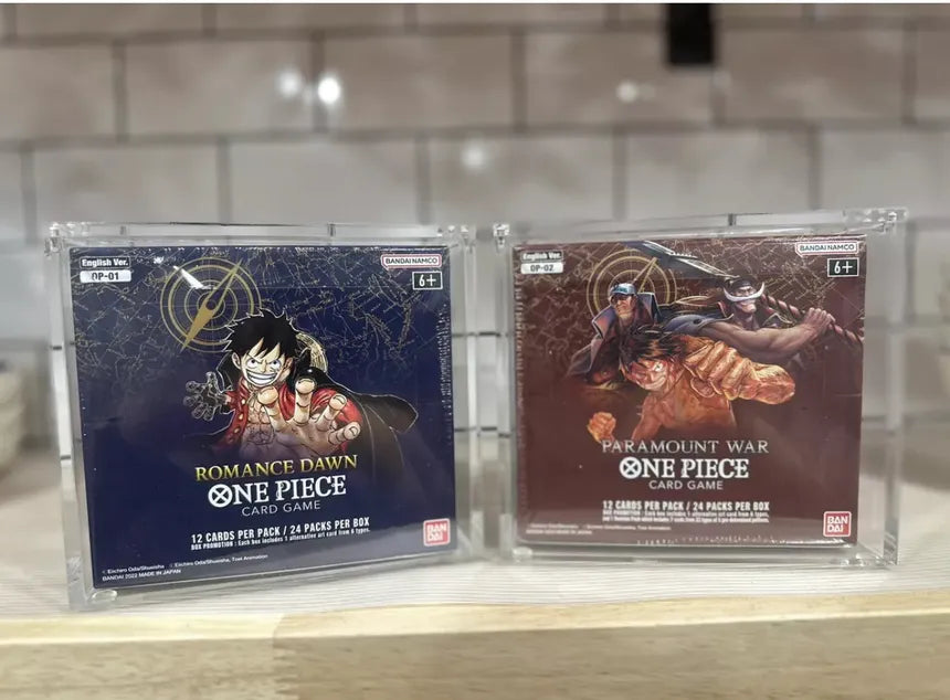One Piece OP-01 Blue & OP-02 Box Acrylic Case | GB Toys GB Toys One Piece OP-01 Blue & OP-02 Box Acrylic Case | GB Toys GB Toys
