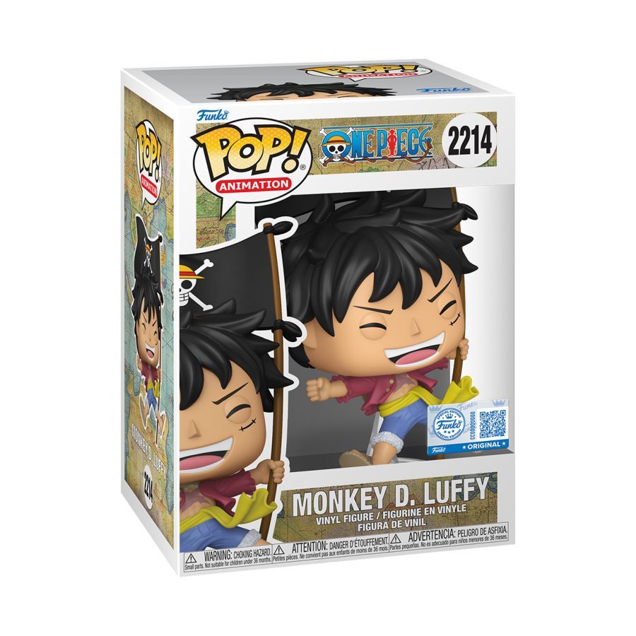 Luffy (with Flag) Funko Pop! – One Piece US Exclusive vinyl figure (view 2)