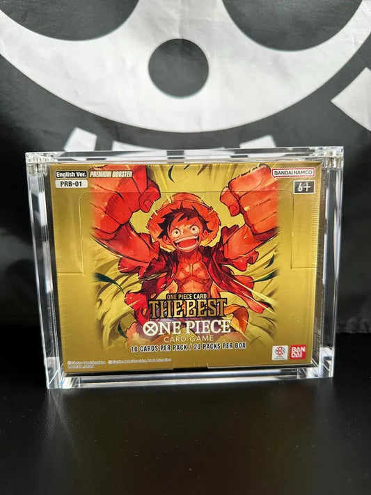 One Piece PRB Booster Box Acrylic Display Case sealed-product display accessory at GB Toys Australia