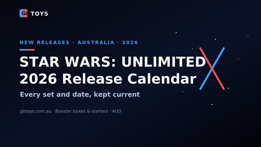 Star Wars Unlimited 2026 release calendar for Australia, from GB Toys