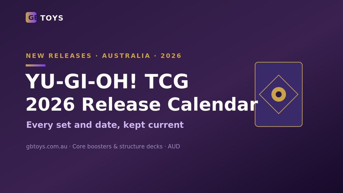 Yu-Gi-Oh 2026 release calendar for Australia, from GB Toys