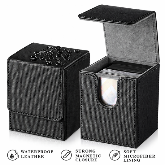 Premium Leather Magnetic Deck Box – Trading Card Storage Case