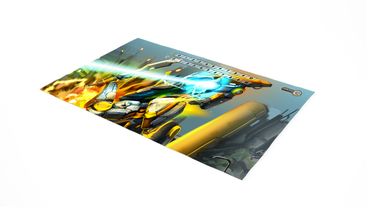 Chrono Core Pegasus full-art neoprene playmat featuring pilot Etienne Wasu