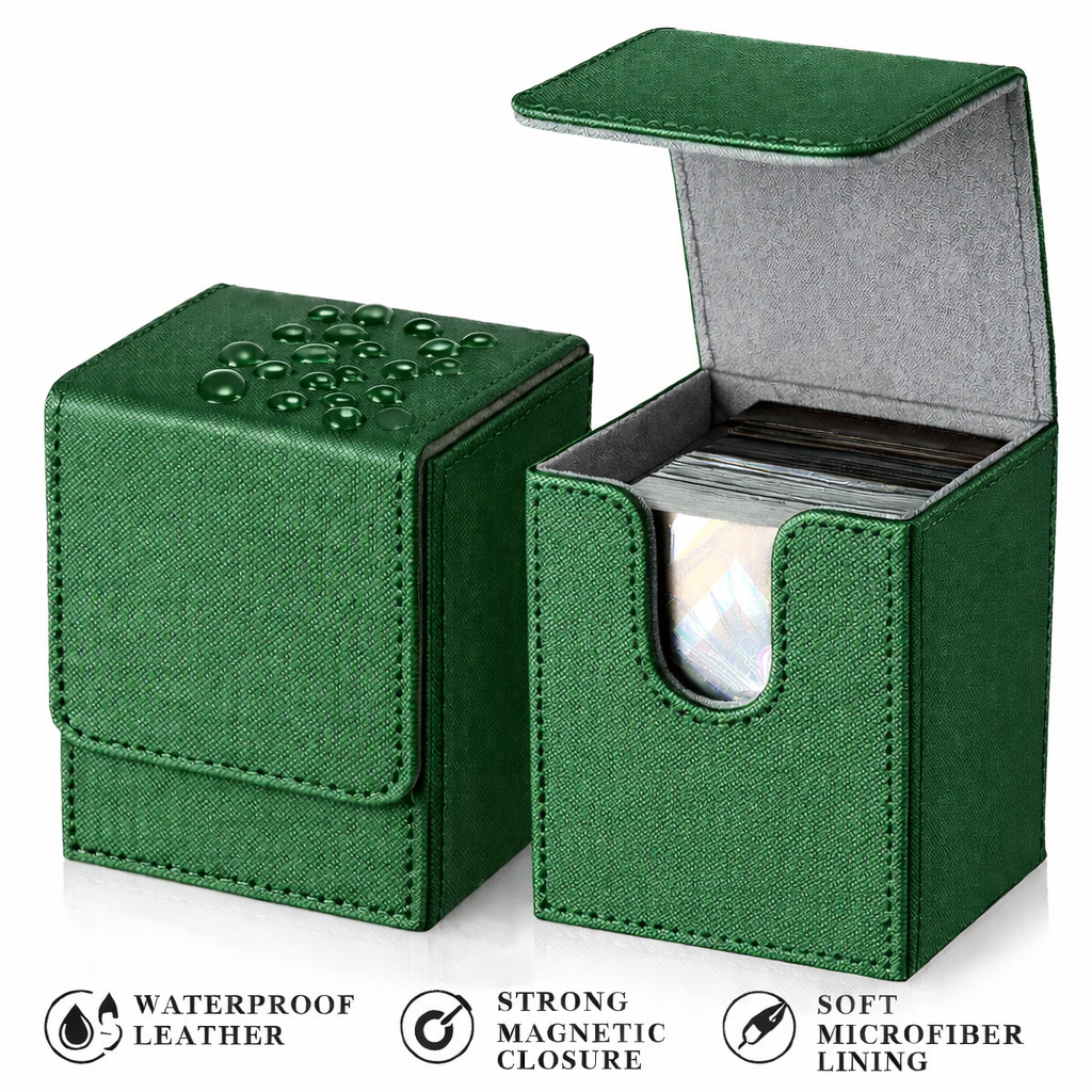 Premium Leather Magnetic Deck Box – Trading Card Storage Case