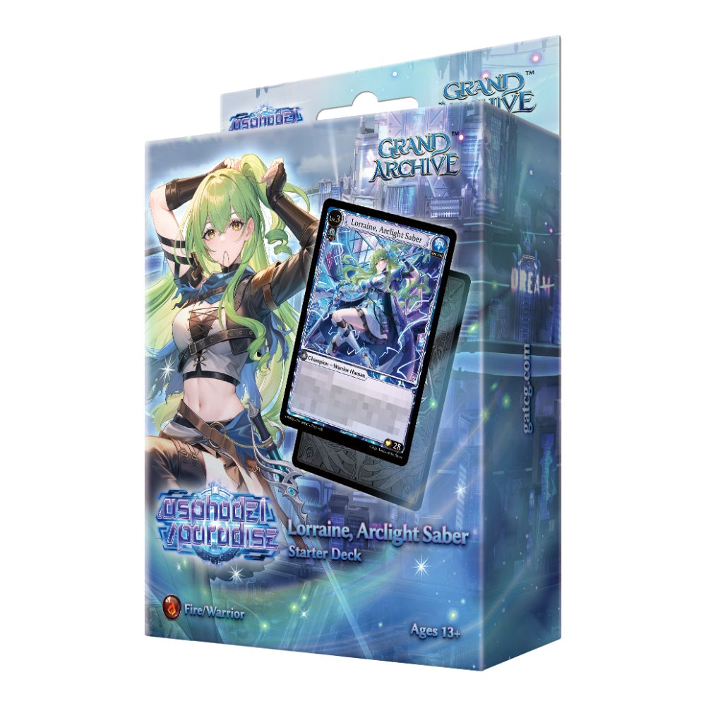 Grand Archive TCG .asphodel/paradise Lorraine, Arclight Saber Starter Deck sealed product at GB Toys Australia